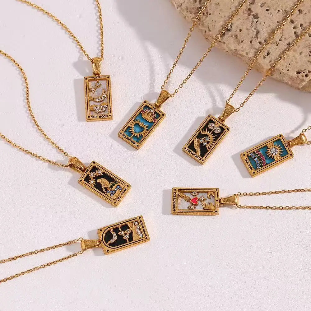Vintage Card Pendant Necklace