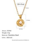12 Birthstone Hammered Pendant Necklace