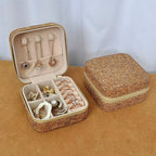 Vintage Printed Leather Jewelry Box