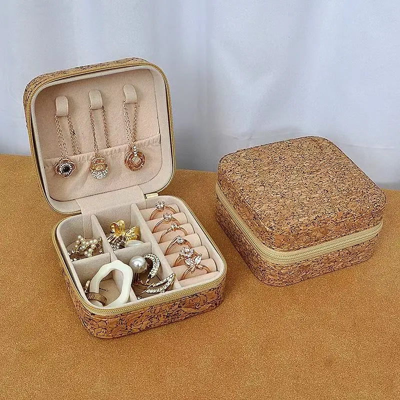 Vintage Printed Leather Jewelry Box