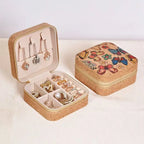Vintage Printed Leather Jewelry Box