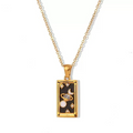 Vintage Card Pendant Necklace