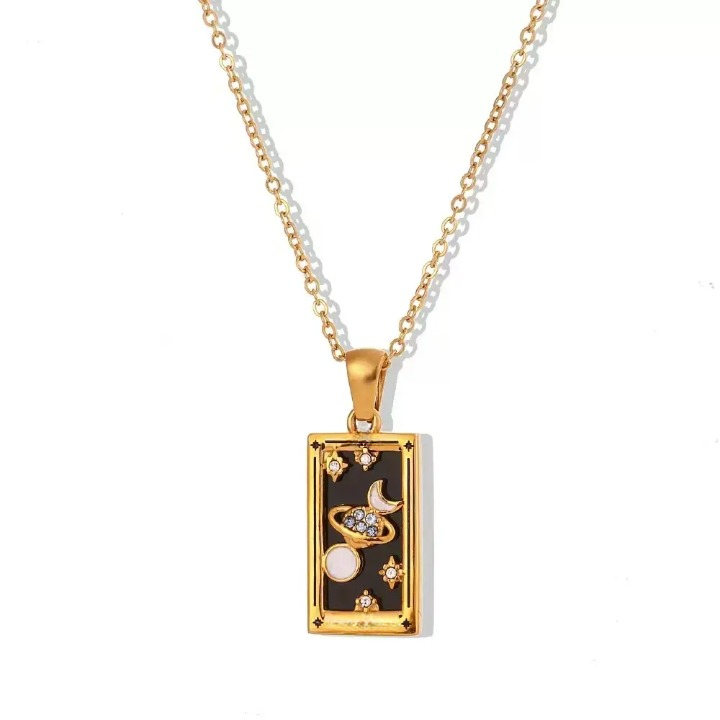 Vintage Card Pendant Necklace