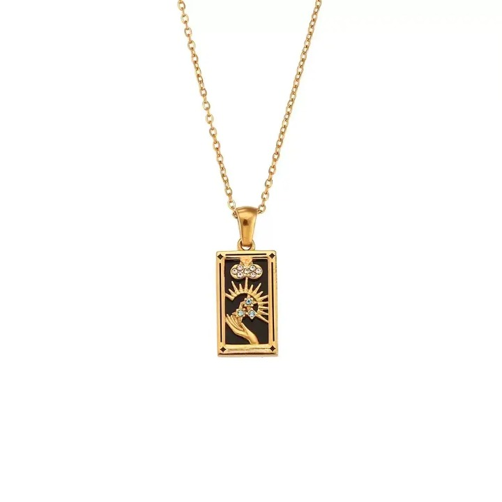 Vintage Card Pendant Necklace