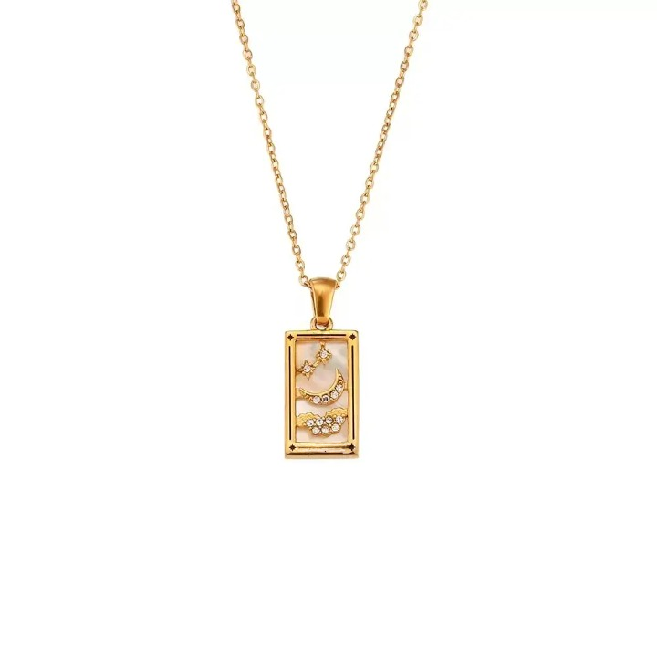 Vintage Card Pendant Necklace