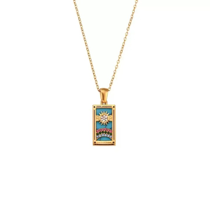 Vintage Card Pendant Necklace