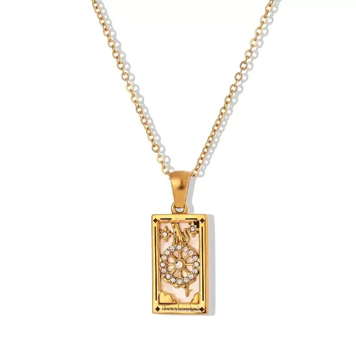 Vintage Card Pendant Necklace