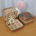 Vintage Printed Leather Jewelry Box