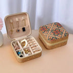 Vintage Printed Leather Jewelry Box