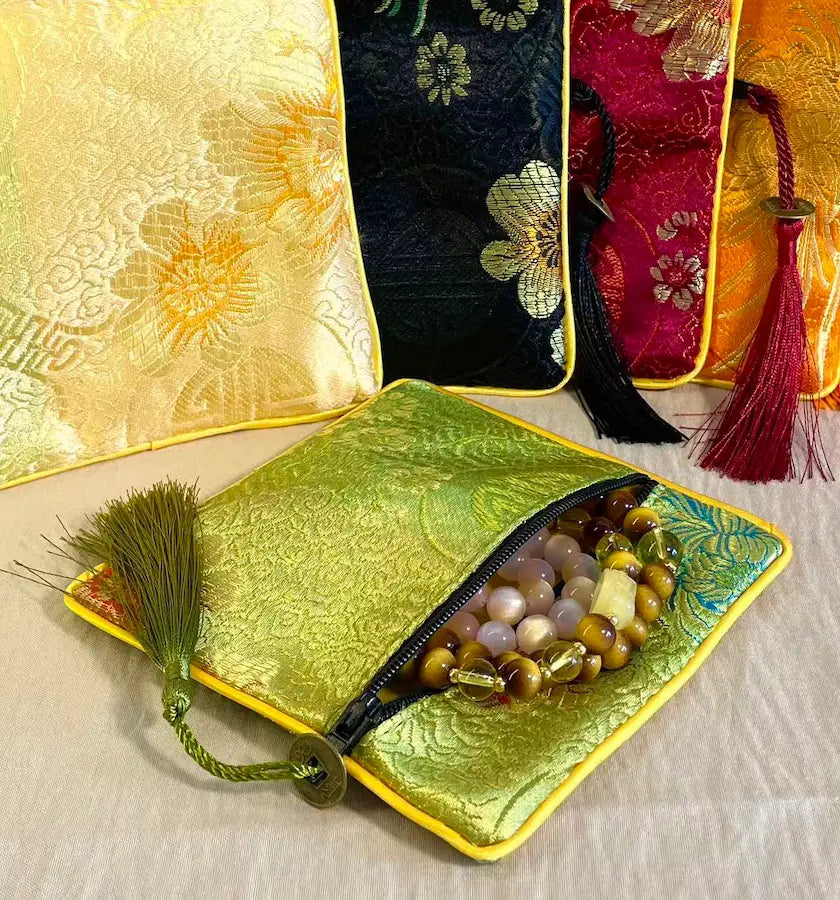 Oriental Traditional Silk Embroidered Jewelry Pouch