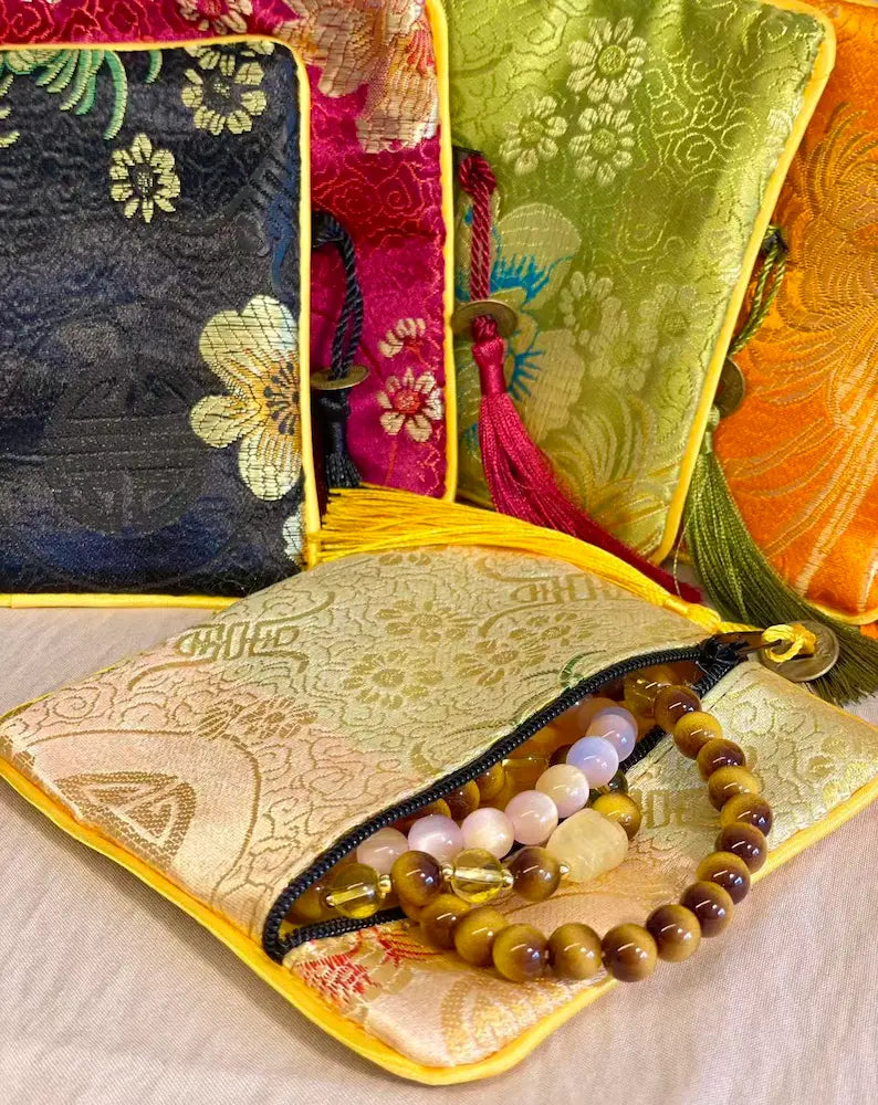 Oriental Traditional Silk Embroidered Jewelry Pouch