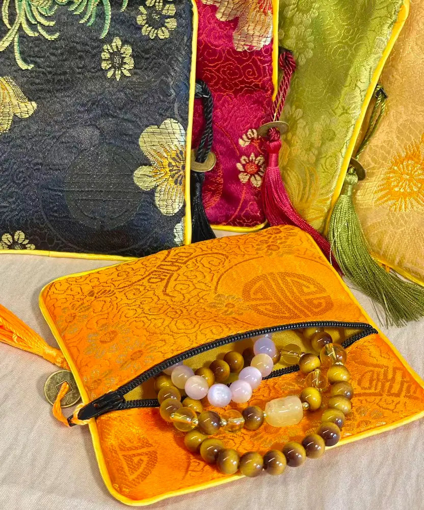 Oriental Traditional Silk Embroidered Jewelry Pouch