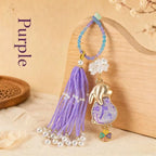 Oriental Traditional Brocade Tassel Rabbit Charm