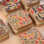 Vintage Printed Leather Jewelry Box