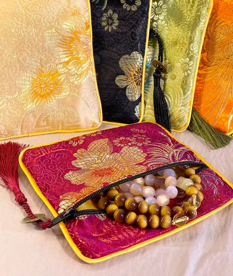 Oriental Traditional Silk Embroidered Jewelry Pouch